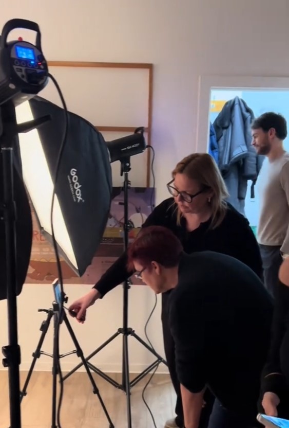 Forgatás közben a Corvin Rajziskolában